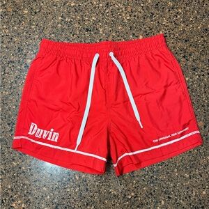 Duvin Red Swim Trunks for Men